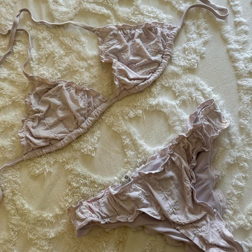 Aerie Lilac Ruffle Bikini